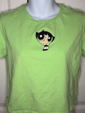 Women’s Lime Green Buttercup Powerpuff Croptop
